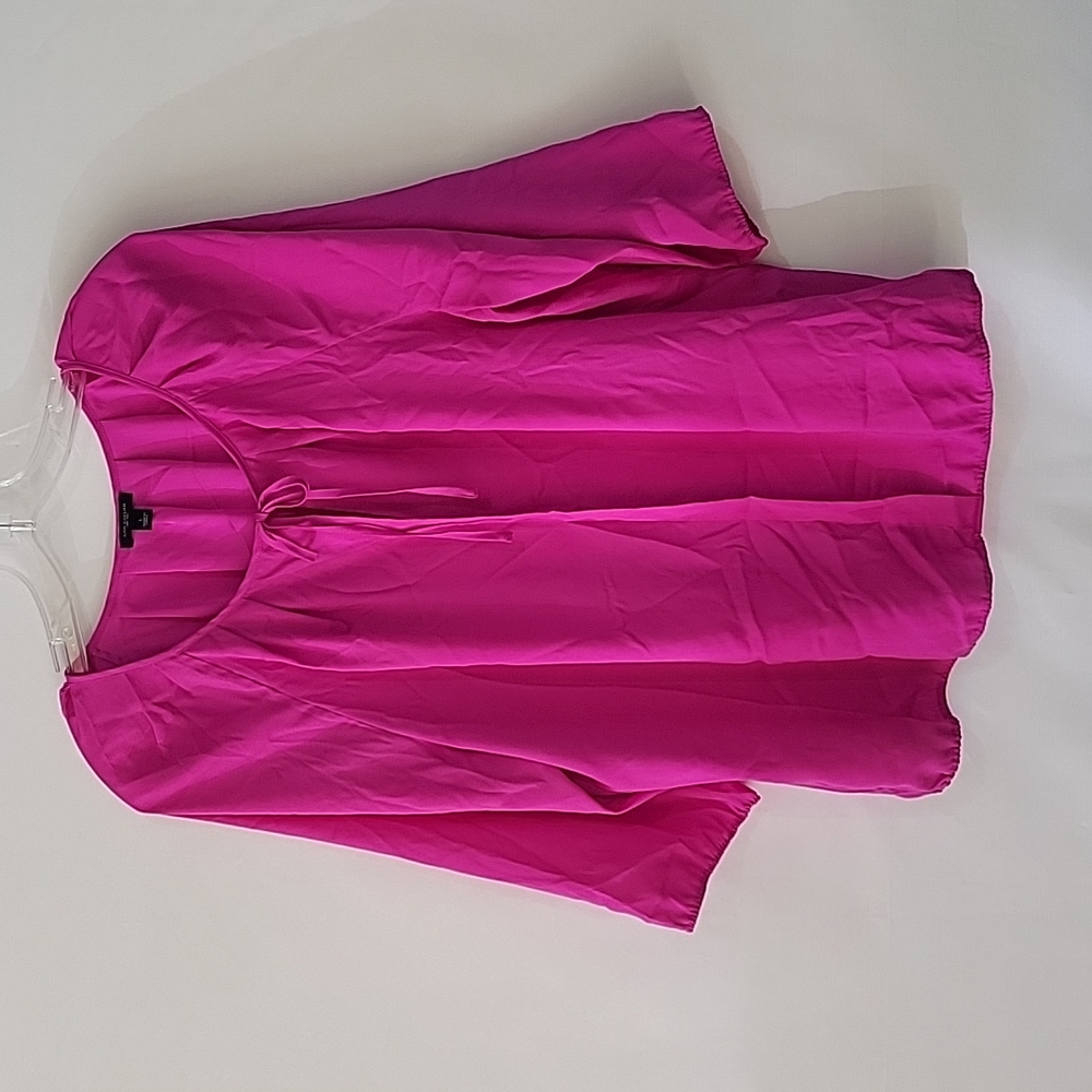 Ann Taylor Magenta Chiffon Top